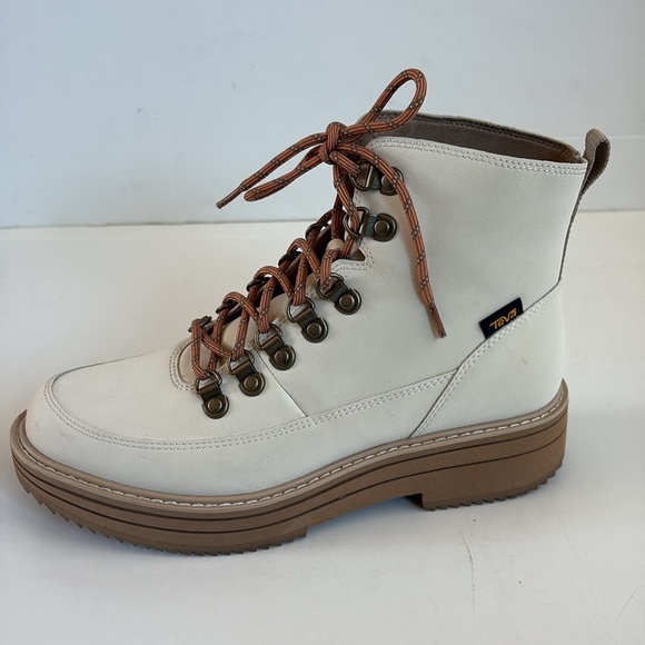 Teva Midform boot white swan lace up slight heal max comfort water repellent - Picture 16 of 16